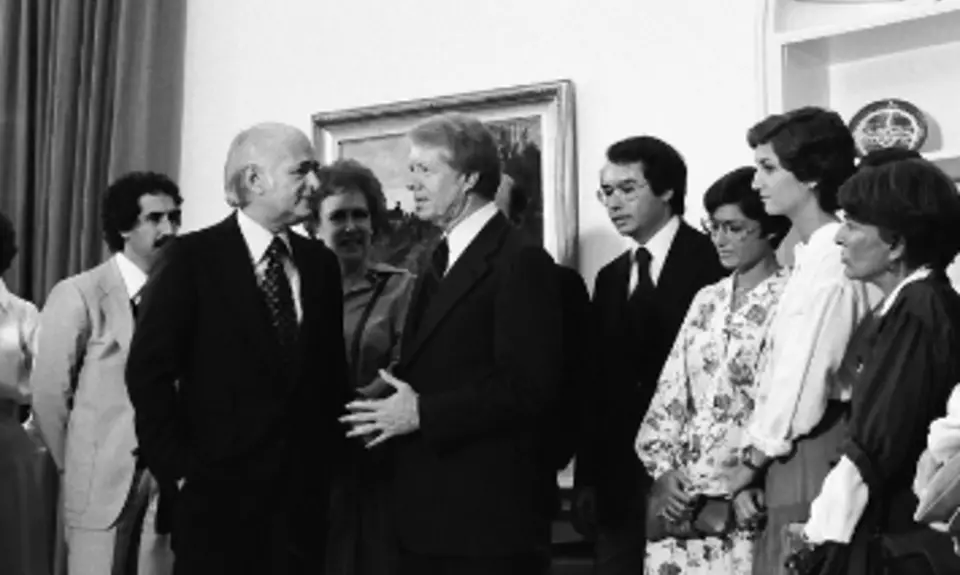 Norman Lear meets with Jimmy Carter and others.