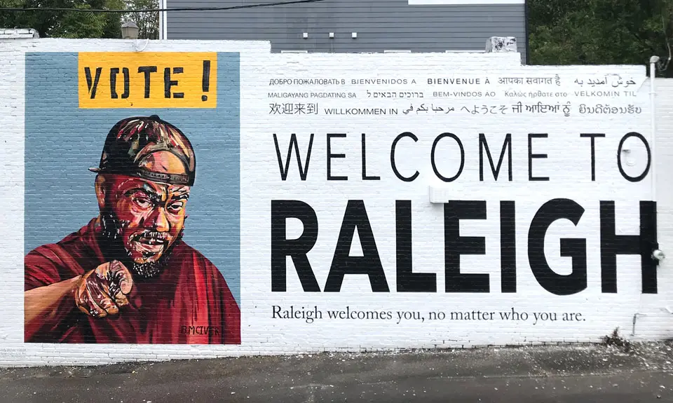 VOTE! mural by Beverly McIver in Raleigh, North Carolina