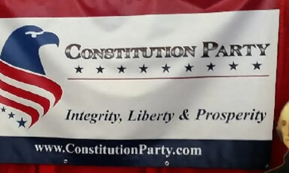 The Constitution Party's booth at the 2018 Conservative Political Action Conference.