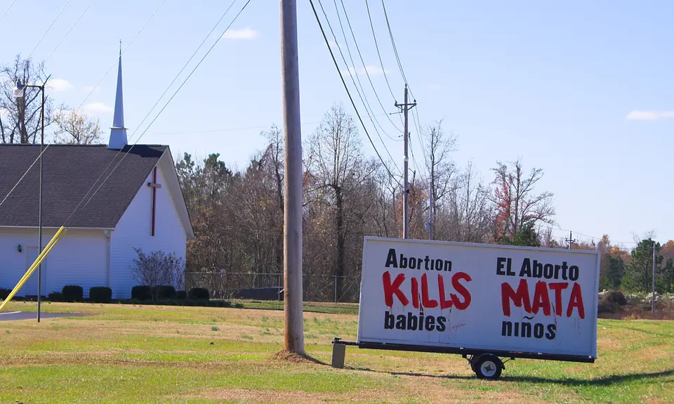 abortion kills babies sign