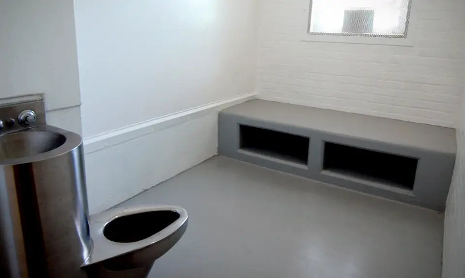 An empty prison cell