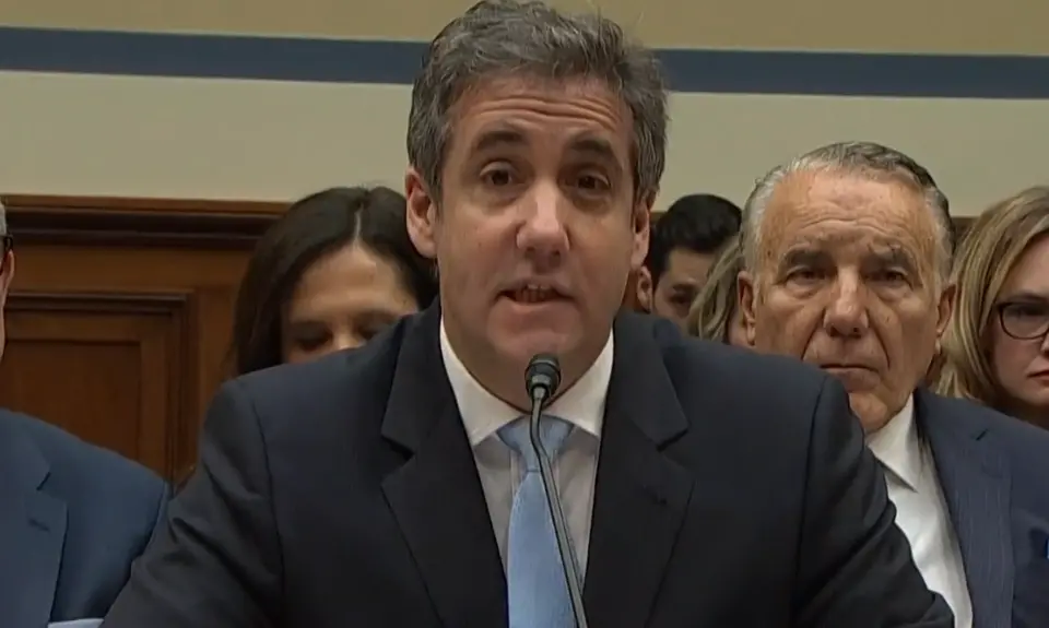 Michael Cohen testifies in a courtroom