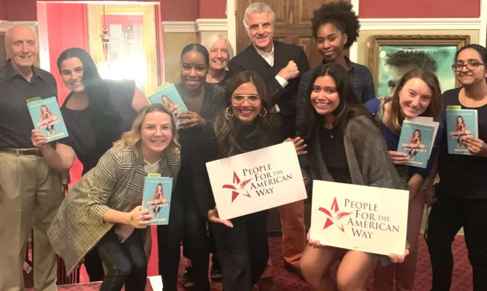 Cristela Alonzo with PFAW staff on the night of her D.C. showing of her comedy tour, "My Affordable Care Act."