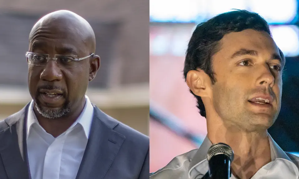 Democratic Senate candidates Rev. Raphael Warnock and Jon Ossoff.