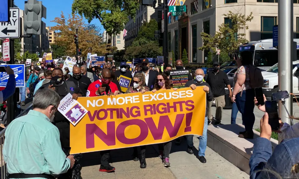 Voting Rights Activists Arrested at White House After Third Direct Action Calling on Biden to Help to Protect Freedom to Vote