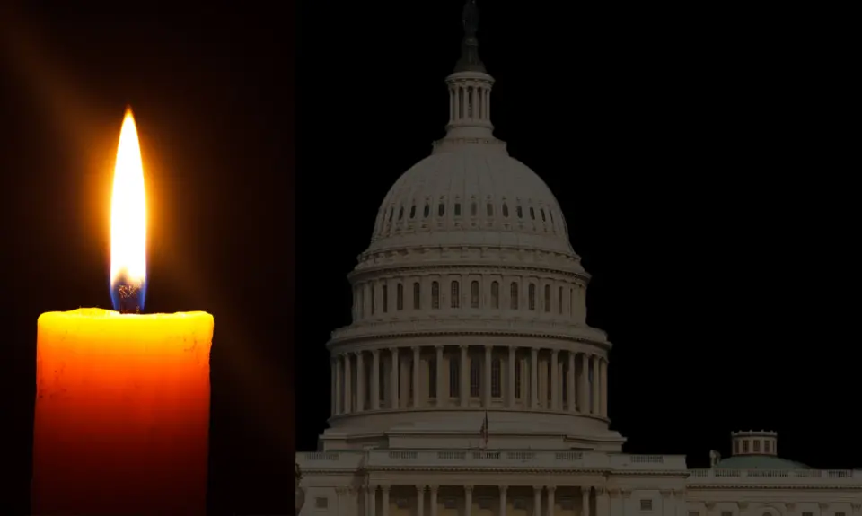 Candlelight vigil in memory of the January 6 insurrection, capitol riots