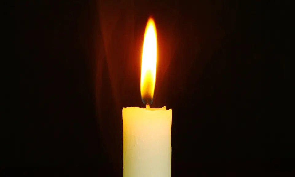 A lit candle