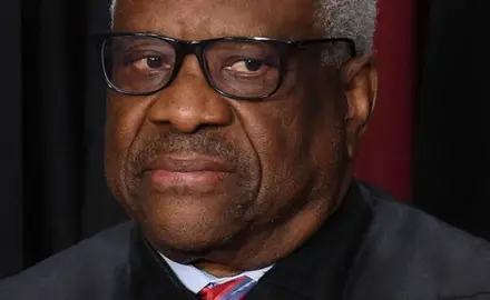 Associate U.S. Supreme Court Justice Clarence Thomas poses for the official photo in Washington, D.C. on October 7, 2022.