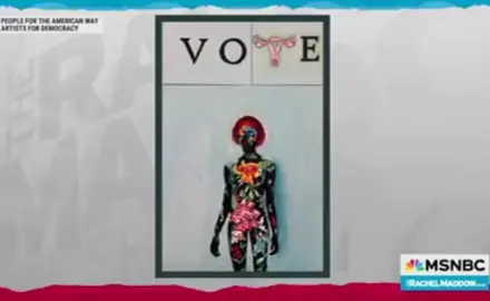 Art from Artists For Democracy on Rachel Maddow Show