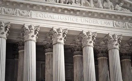 Close up image of the Supreme Court