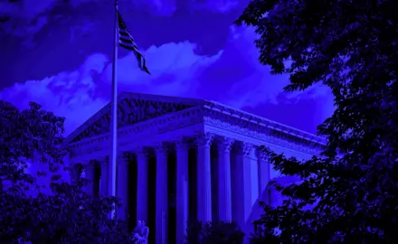 Blue photo of the Supreme Court