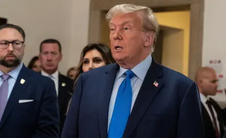 Trump speaking to a crowd. Source: Shutterstock