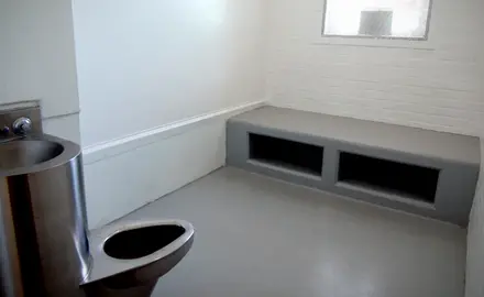 An empty prison cell