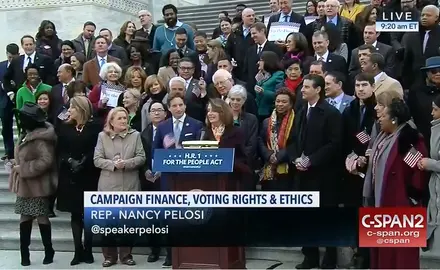 Rep. Nancy Pelosi speaks about the For the People Act on C-Span