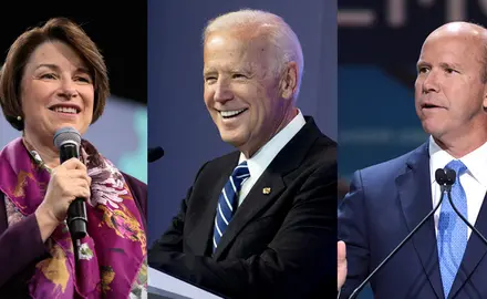 Amy Klobuchar, Joe Biden, and John Delaney