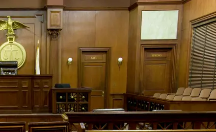 An empty courtroom