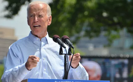 Joe Biden, speaking at a rally, pledged that his judicial nominees would "look like America" and are committed to the rule of law.