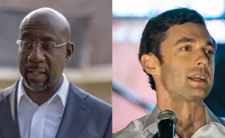 Democratic Senate candidates Rev. Raphael Warnock and Jon Ossoff.