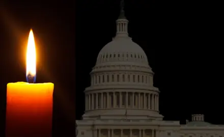 Candlelight vigil in memory of the January 6 insurrection, capitol riots