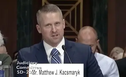 Judge Matthew Kacsmaryk at his confirmation hearing.