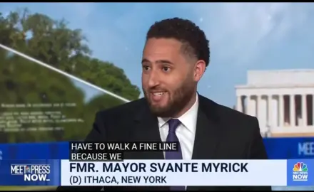 Screen grab of Svante Myrick on Meet the Press NOW.