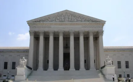 Exterior photo of the US Supreme Court building