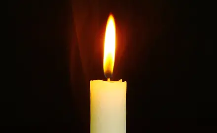 A lit candle