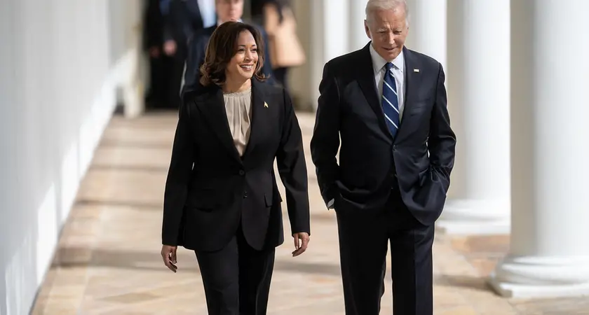 Kamala Harris and Joe Biden at the White House