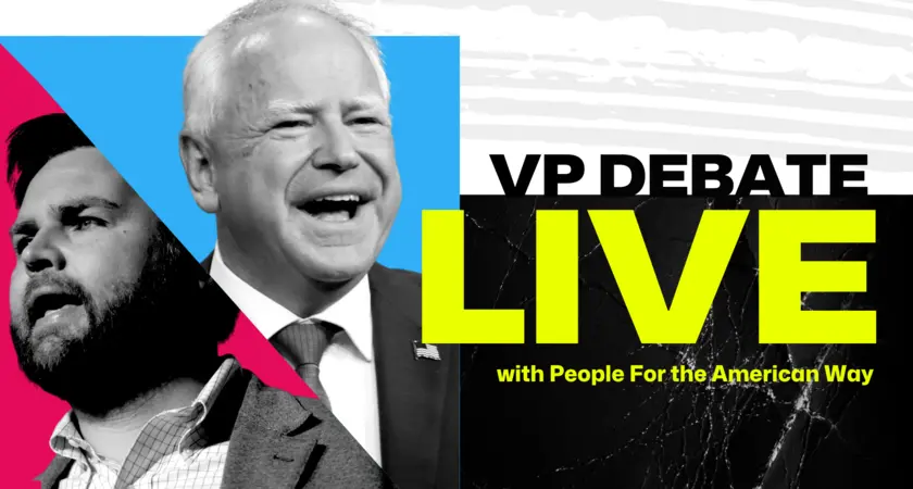 VP Debate LIve with People For the American Way