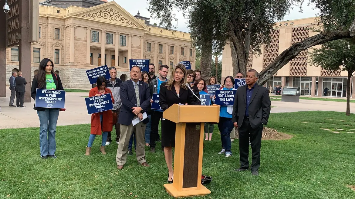 Arizona Democratic State Sen. Rebecca Rios addressed the need for senators to support the will of the American people and be accountable to the 75% of Americans who support including witnesses in the Senate impeachment trial.