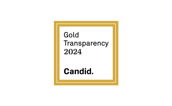 A gold square with the words "gold transparency 2024 Candid." inside