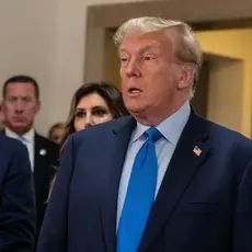 Trump speaking to a crowd. Source: Shutterstock