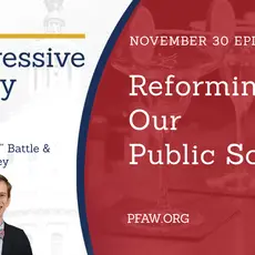 The Progressive Happy Hour with hosts Christin "Cici" Battle and Drew Courtney, November 30 episode: Reforming Our Public Schools