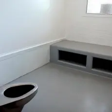 An empty prison cell