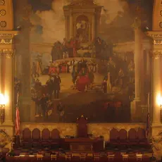 The Pennsylvania House of Representatives chamber in Harrisburg, Pennsylvania.