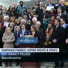 Rep. Nancy Pelosi speaks about the For the People Act on C-Span