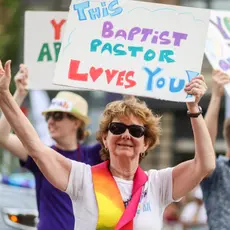 Female pastors show their LGBTQ support during the Capital Pride Parade