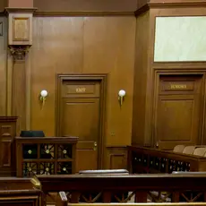 An empty courtroom