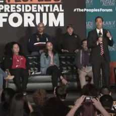 Julián Castro speaks at the People's Presidential Forum in Las Vegas, Nevada in 2019.