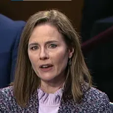 Amy Coney Barrett at her confirmation hearing before the Senate Judiciary Committee on October 13.