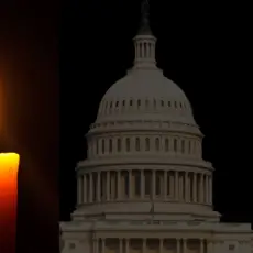 Candlelight vigil in memory of the January 6 insurrection, capitol riots