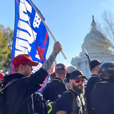 Members of the Proud Boys attend the "Stop the Steal" march (also referred to as "March for Trump" and "MIillion MAGA March") on Washington, D.C., on Nov. 14. (Photo: Kristen Doerer)