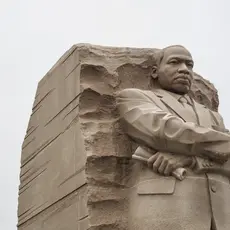 A photo of the Dr. Martin Luther King Jr. memorial statue.