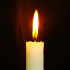 A lit candle